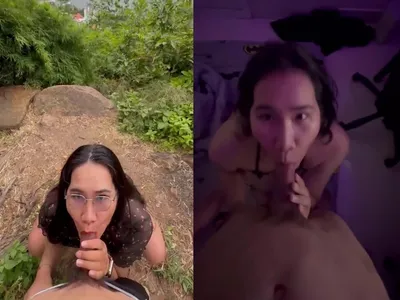 Mệt cò với em yêu vừa uống trà sữa xong đòi ra bờ sông liếm cu